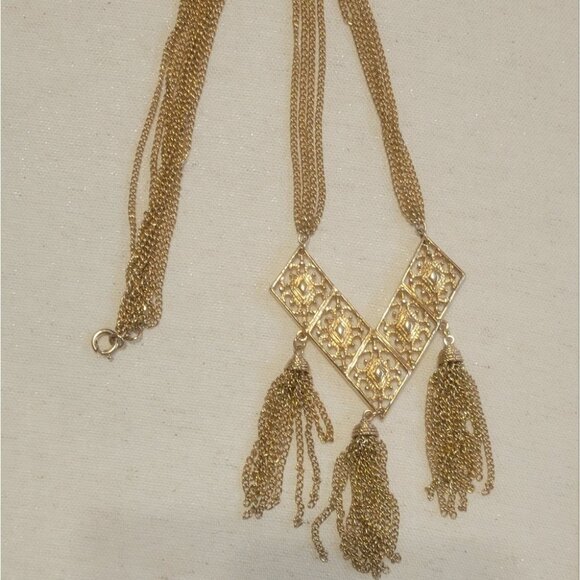 Long Vintage Tassel Sarah Coventry Necklace - Picture 1 of 5
